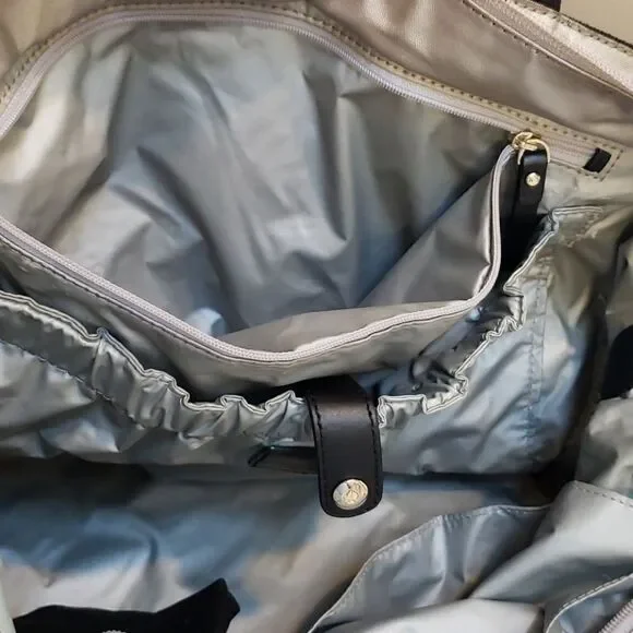 𝅺KATE SPADE BARROW STREET ANABEL BLACK WITH IVORY TRIM DIAPER BAG - Picture 13 of 16